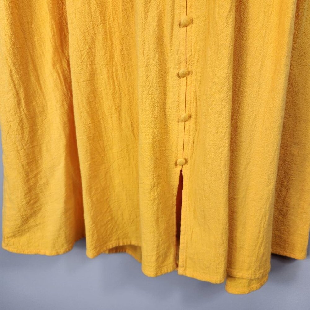 Universal Threads Yellow A-Line Button Front Tie … - image 4